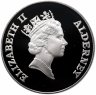 Купить Великобритания (Олдерни) 2 фунта (pounds) 1995 "50 лет возвращению Нормандских островов"