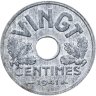 Купить Франция 20 сантимов (centimes) 1941  Номинал - "VINGT"