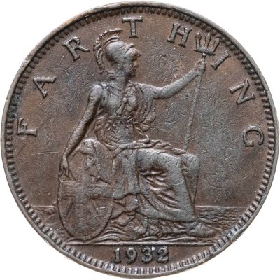 купить Великобритания 1 фартинг (farthing) 1932