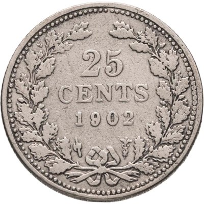 купить Нидерланды 25 центов (cents) 1902