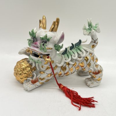 купить Статуэтка "Собака Фу", фарфор, роспись, золочение, Китай, 1990-2010 гг.