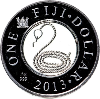 купить Фиджи 1 доллар 2013 "Китайский гороскоп - Год змеи"