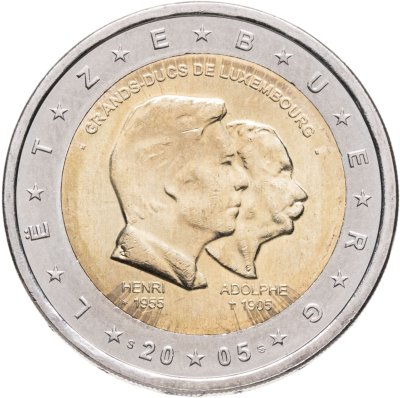 купить Люксембург 2 евро (euro) 2005 Великий герцог Анри и Великий герцог Адольф