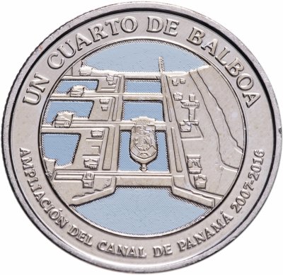Купить Панама 1/4 бальбоа 2016 "100 лет строительству Панамского канала. Расширение канала 2007-2016"
