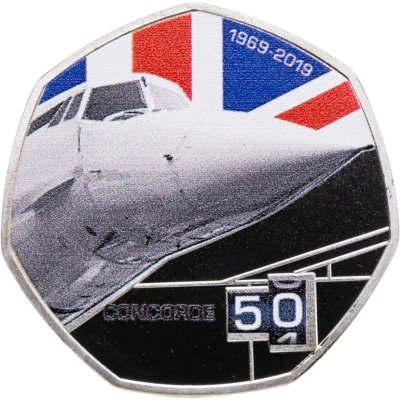 купить Соломоновы Острова 20 центов 2019 "50 лет Конкорду - Нос самолета /вид снизу/"