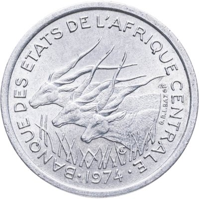 купить Центральная Африка (BEAC) 1 франк (franc) 1974