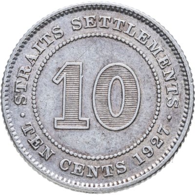 купить Стрейтс Сетлментс 10 центов (cents) 1927