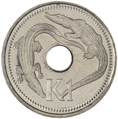 купить Папуа - Новая Гвинея 1 кина 2004 "Крокодил"