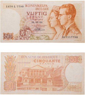 купить Бельгия 50 франков 1966