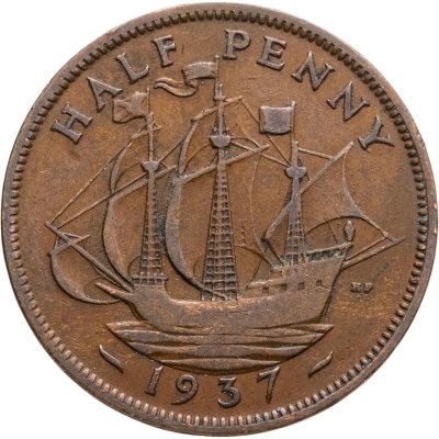 купить Великобритания 1/2 пенни (penny) 1937