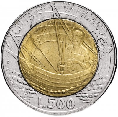 купить Ватикан 500 лир 1985