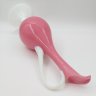 Купить Высокая интерьерная ваза (кувшин) нежного розового оттенка, Empoli Art Glass Opaline, стекло, двухцветное, Италия, 1960-1980 гг.