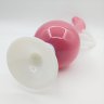 Купить Высокая интерьерная ваза (кувшин) нежного розового оттенка, Empoli Art Glass Opaline, стекло, двухцветное, Италия, 1960-1980 гг.
