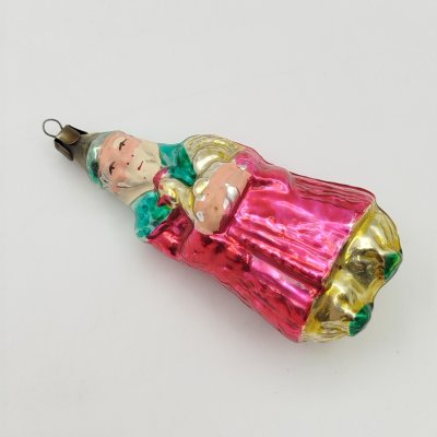 купить Игрушка елочная "Звездочет (Волшебник с петухом)", стекло, роспись, СССР, 1950-1970 гг.