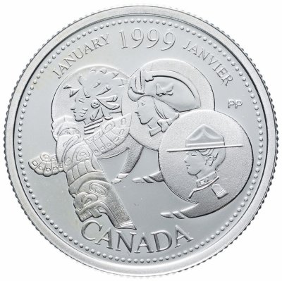 купить Канада 25 центов (cents) 1999 "Миллениум - Январь 1999, Развитие страны"
