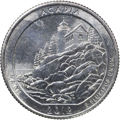 купить США 25 центов [Квотер] 2012 D [KM#521] "Национальный парк Акадия - Acadia [Maine] "