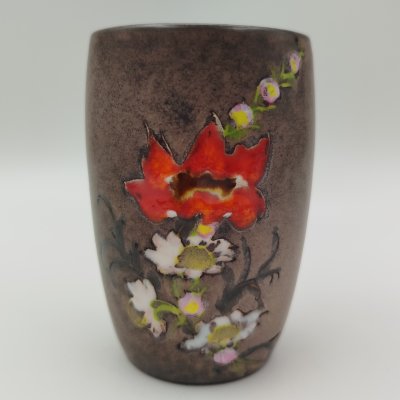 купить Стакан (карандашница), украшенная цветочным декором, автор Marius Musarra, керамика, эмали, Франция, 1960-1980 гг.