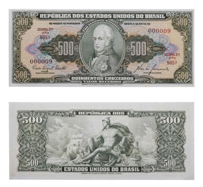 купить Бразилия 500 крузейро 1960