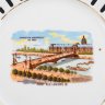Купить Тарелка с прорезным бортом "Pont Alexandre III" (Мост Александра III), посвященная Всемирной выставке 1900 года в Париже (Exposition universelle de 1900), фарфор, деколь, золочение, Западная Европа, 1910-1940 гг.
