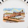 Купить Тарелка с прорезным бортом "Pont Alexandre III" (Мост Александра III), посвященная Всемирной выставке 1900 года в Париже (Exposition universelle de 1900), фарфор, деколь, золочение, Западная Европа, 1910-1940 гг.