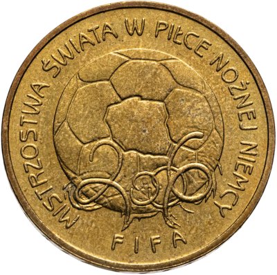 купить Польша 2 злотых 2006 "Чемпионат мира по футболу 2006"