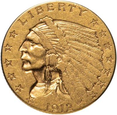 Купить США 2 1/2 (2,5) доллара (dollars) 1912