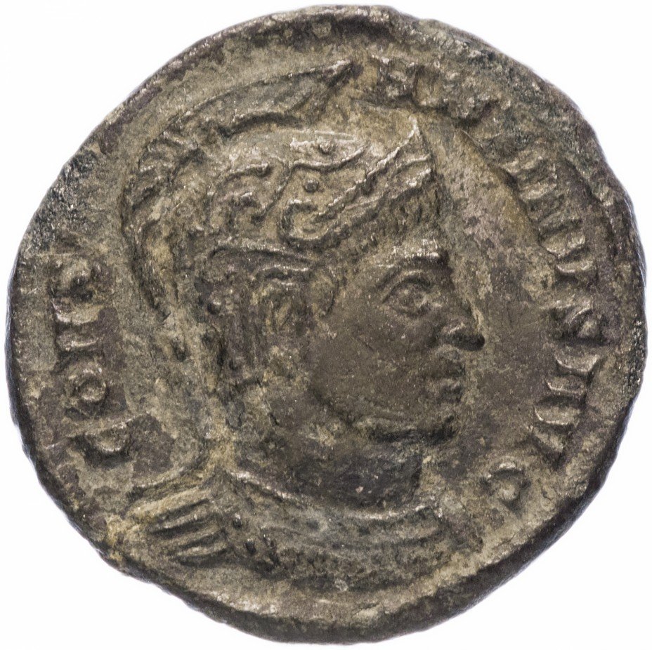 купить Римская Империя Константин I 306–337гг фоллис (реверс: Два пленника сидят на земле спиной друг к другу)