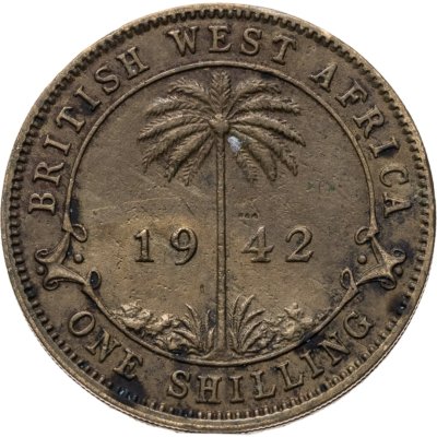 купить Британская Западная Африка 1 шиллинг (shilling) 1942