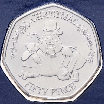 купить Гибралтар 50 пенсов 2023 "Рождество"