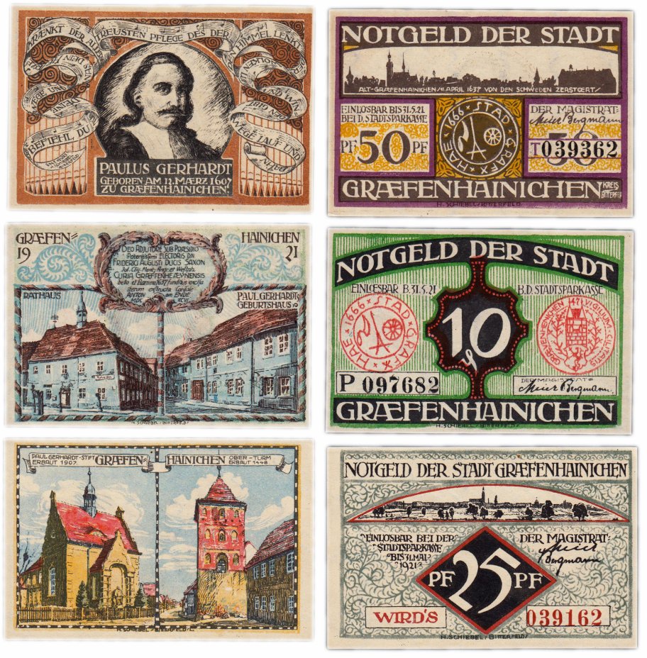 купить Германия (Саксония: Грефенхайнихен) набор из 3-х нотгельдов 1921