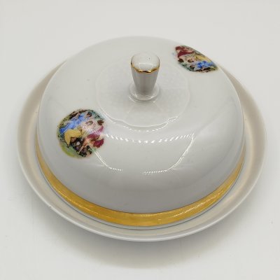 купить Маслёнка "Мадонна", фарфор, деколь, золочение, Thun (Тун), Чехословакия, 1970-1990 гг.