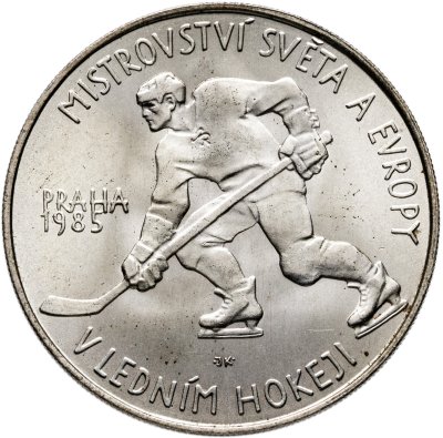 купить Чехословакия 100 крон 1985 "Чемпионат Мира и Европы по хоккею"