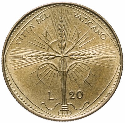 купить Ватикан 20 лир (lire) 1968