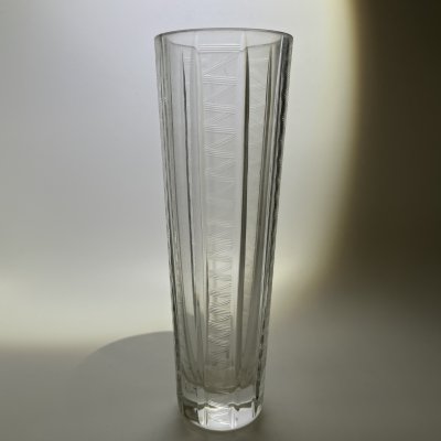 купить Ваза "Вертикальные полосы", автор Л.О. Юрген, хрусталь, алмазная грань, Ленинградский завод художественного стекла (ЛЗХС), СССР, 1960-1980 гг.