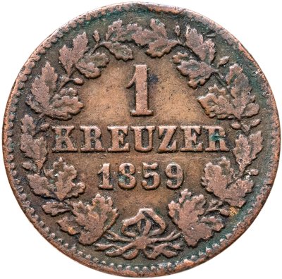 купить Германия, Герцогство Нассау 1 крейцер 1859