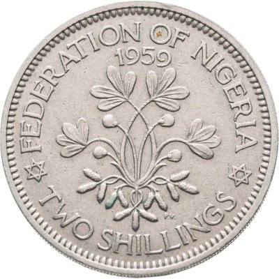 купить Нигерия 2 шиллинга (shillings) 1959