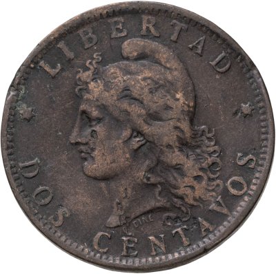 купить Аргентина 2 сентаво (centavos) 1890