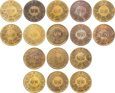купить Перу набор монет 1 соль 1943-1965 (16 штук)