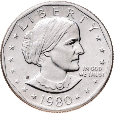 купить США 1 dollar (доллар) 1980 "Сьюзен Энтони" знак монетного двора "S" - Сан Франциско