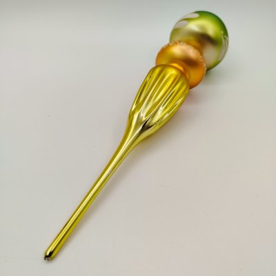 купить Игрушка елочная "Пика" (навершие/наконечник на елку), стекло, роспись, СССР, 1960-1980 гг.