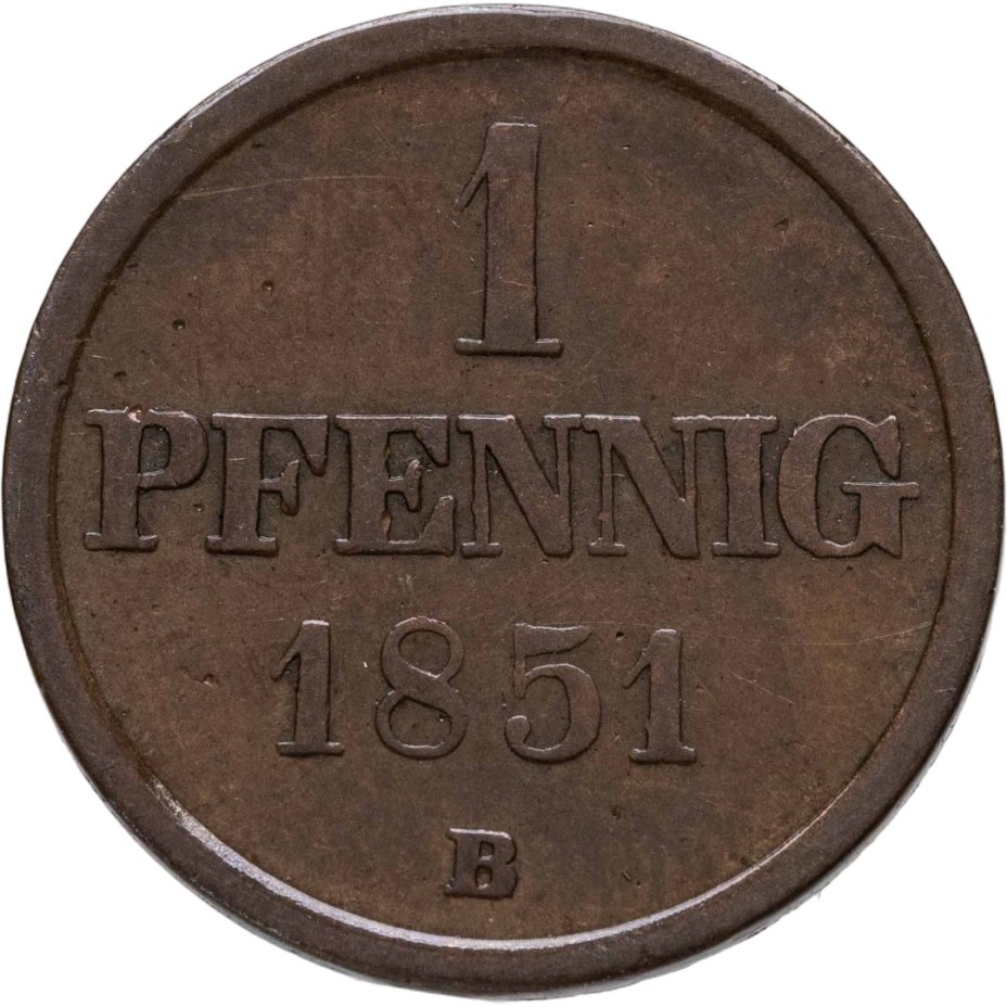 купить Германия, Брауншвейг 1 пфенниг 1851