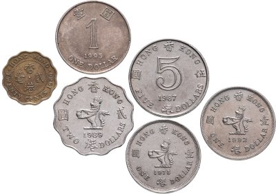купить Гонконг набор 6 монет 1978-1995