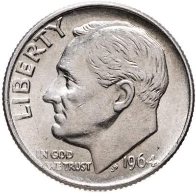 купить США 1 дайм 1964 "Silver Roosevelt Dime"