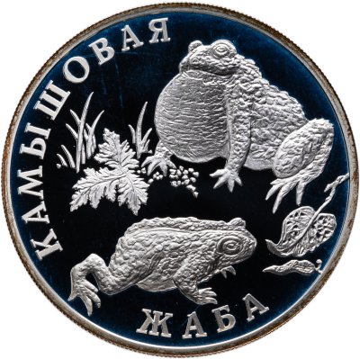 купить 1 рубль 2004 СПМД Proof "Красная книга - Камышовая жаба"