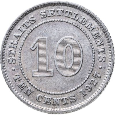 купить Стрейтс Сетлментс 10 центов (cents) 1927