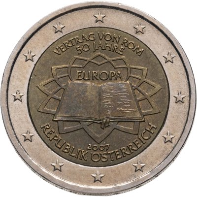 купить Австрия 2 евро 2007 "50 лет Римскому договору"