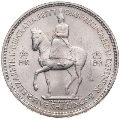 купить Великобритания 5 шиллингов 1953 "Коронация Королевы Елизаветы II" в оригинальной капсуле