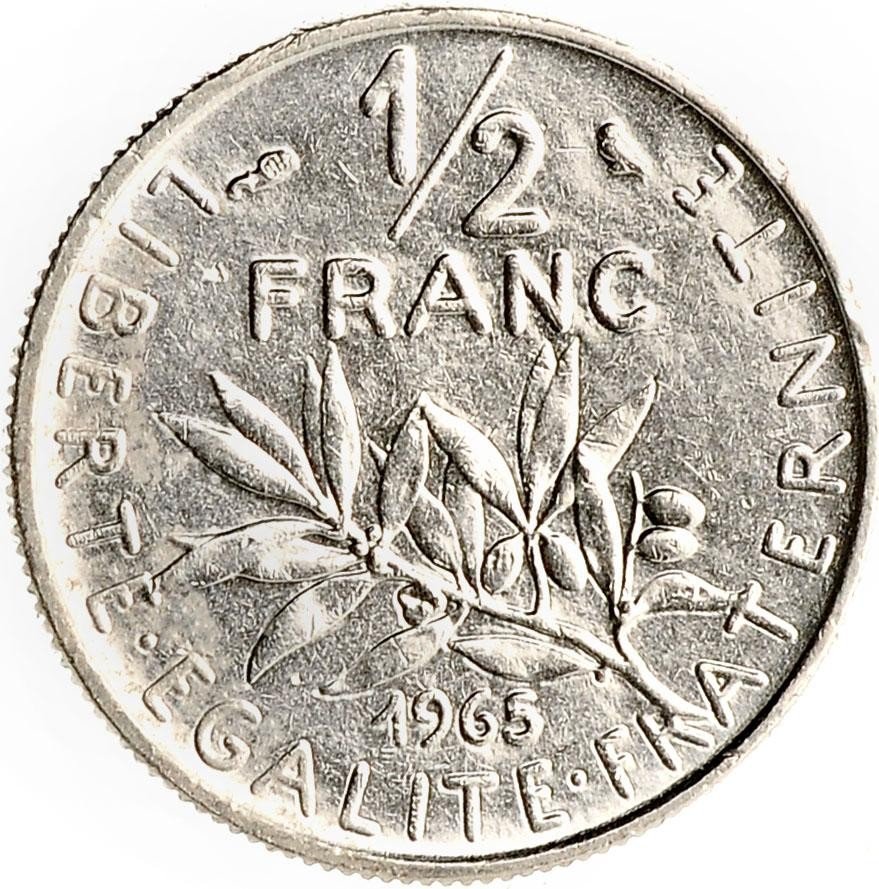 купить 1/2 франка 1965
