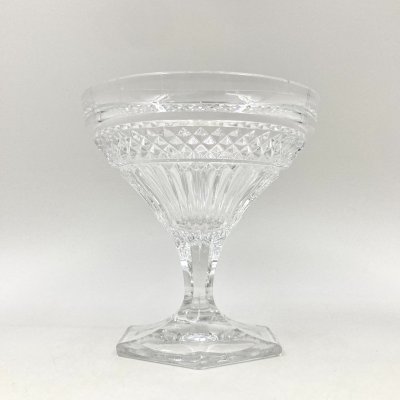 купить Креманка (конфетница) с геометрическим декором, стекло, пресс, СССР, 1970-1990 гг.