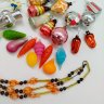 Купить Набор миниатюрных елочных игрушек "Малютка" (36 игрушек) в коробке, стекло, пластик, картон, Московский завод ёлочных украшений, СССР, 1976 г.